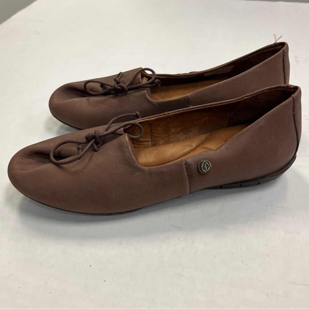 Brown Leather Flats Sergio Tomani Tuka Size 38 EU 7.5 US